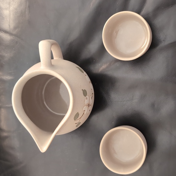 3 pieces Pigeon Forge Pottery classic grey clear inside glaze - Picture 2 of 13